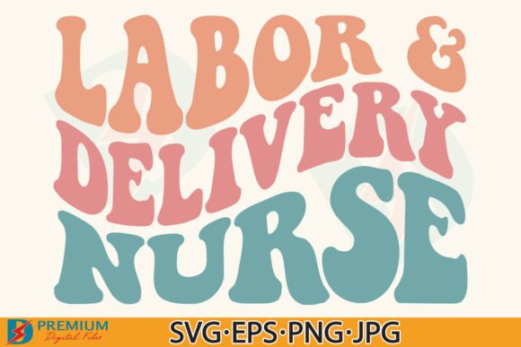 Labor Delivery Nurse SVG PNG, Retro LD