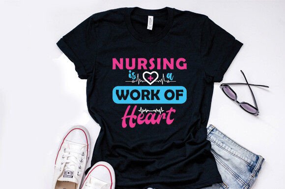 Nurse SVG Design: Nursing Is a Work of Heart