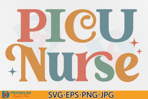 PICU Nurse SVG PNG, Retro Nursing Shirt