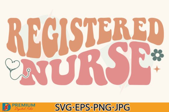 Registered Nurse SVG PNG, Retro Nursing