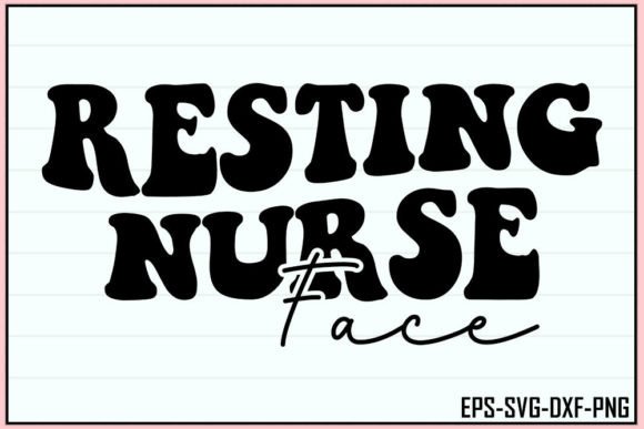 Resting Nurse Face – Retro Nurse SVG