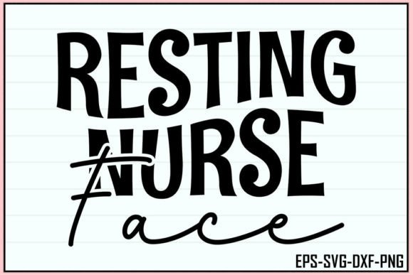 Resting Nurse Face – Retro Nurse SVG Design